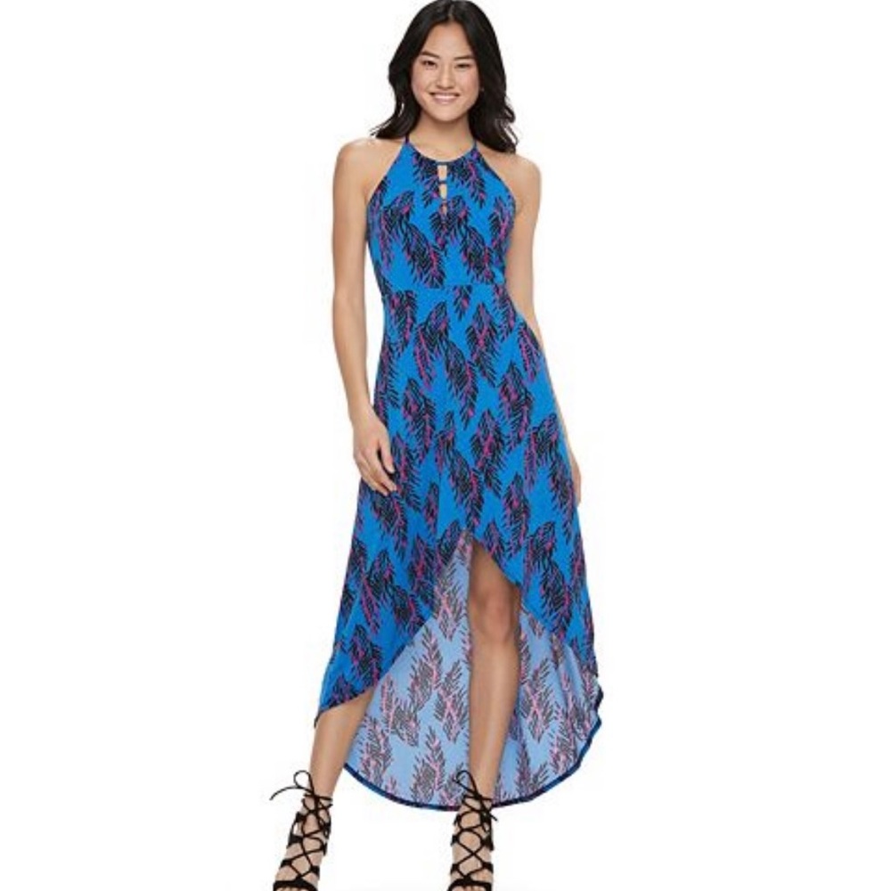 Candie’s High-Low Hem Halter Dress